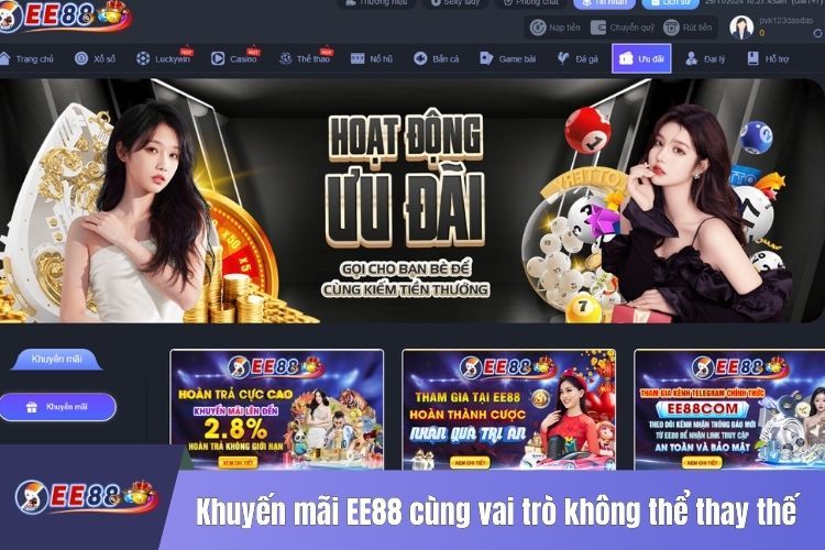 Khuyến mãi EE88 cùng vai trò không thể thay thế