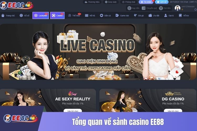 Tổng quan về sảnh casino EE88